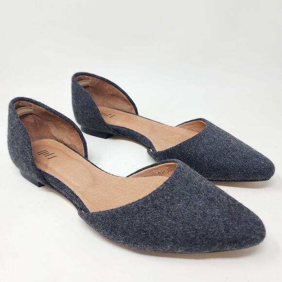 J. Jill Shoes - J.Jill Flats Women 7 Sutton Grey Wool D'orsey Pointed Toe Leather Sole. shu02931